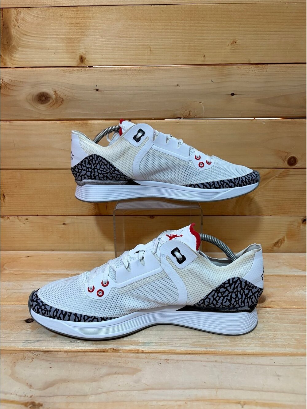 Nike Jordan 88 Racer White Cement Fire Red Mens Size 11 Running Shoes AV1200-100 - Picture 2 of 6